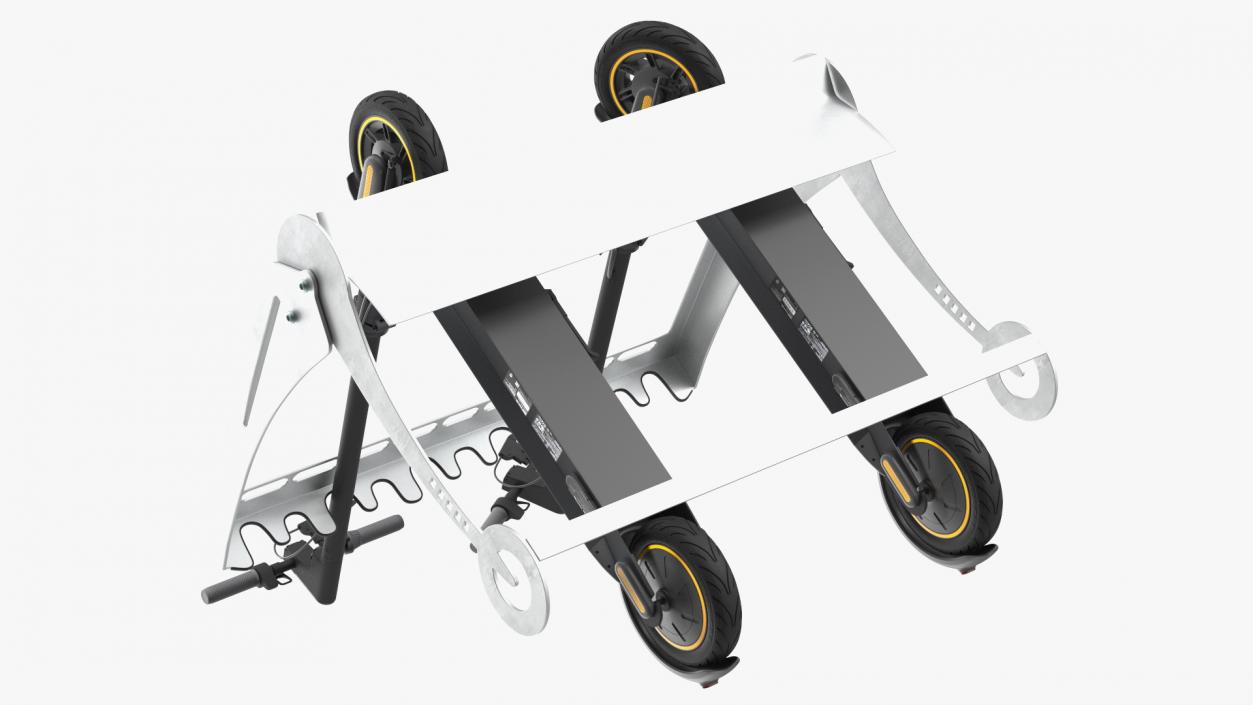 Scooter Parking Rack with Ninebot KickScooter MAX 3D model