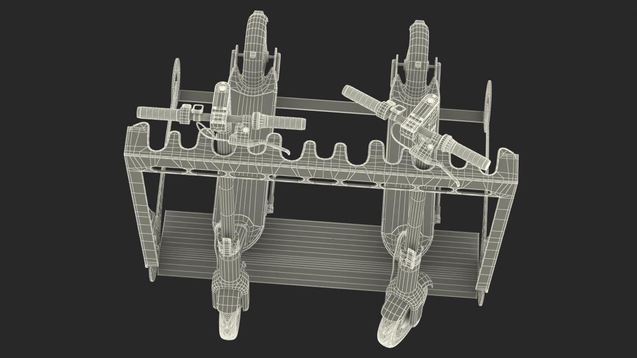 Scooter Parking Rack with Ninebot KickScooter MAX 3D model