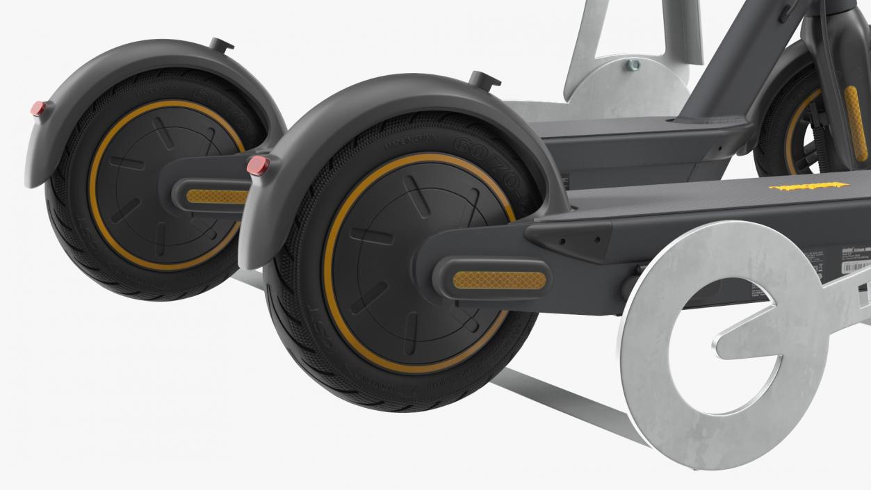 Scooter Parking Rack with Ninebot KickScooter MAX 3D model