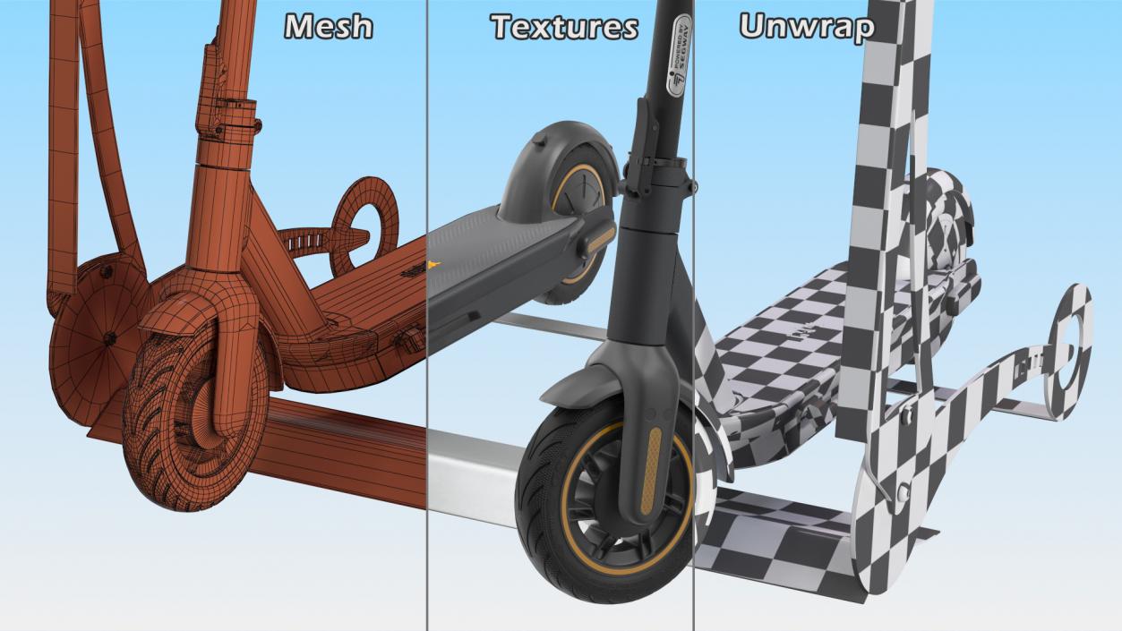 Scooter Parking Rack with Ninebot KickScooter MAX 3D model