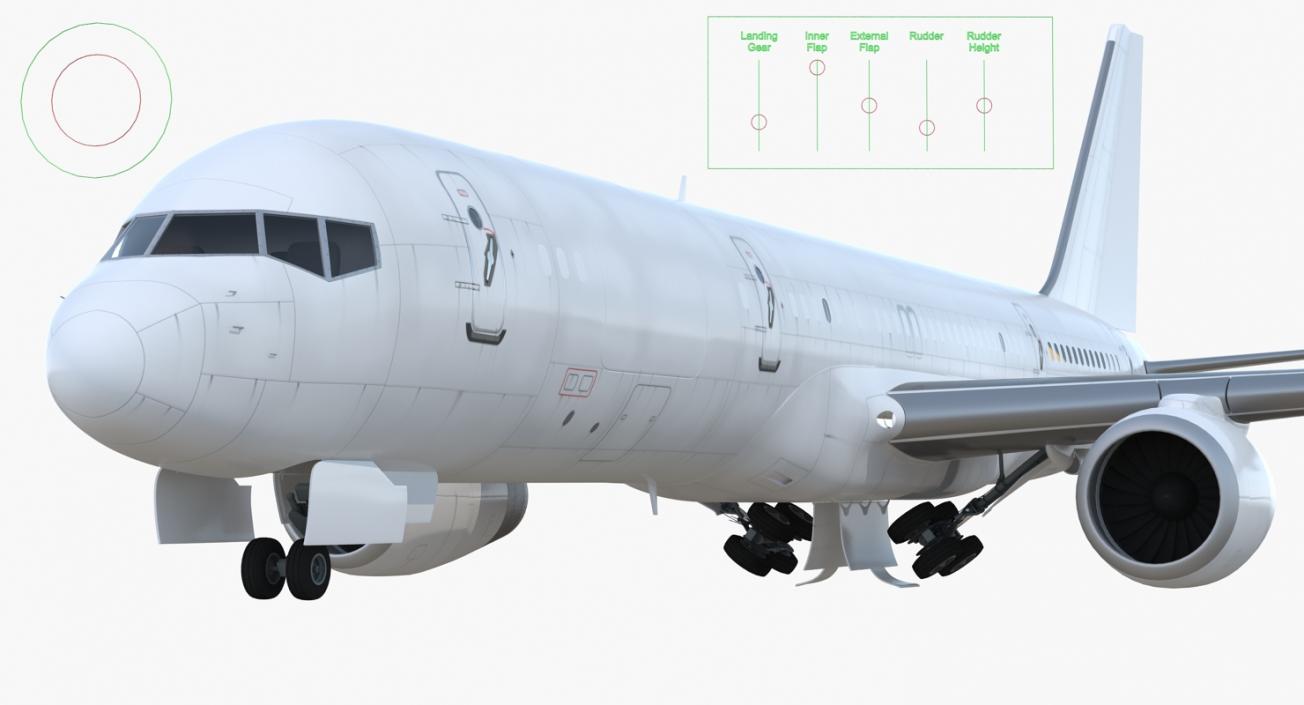 3D model Boeing 757-200F Generic Rigged