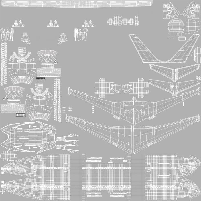 3D model Boeing 757-200F Generic Rigged