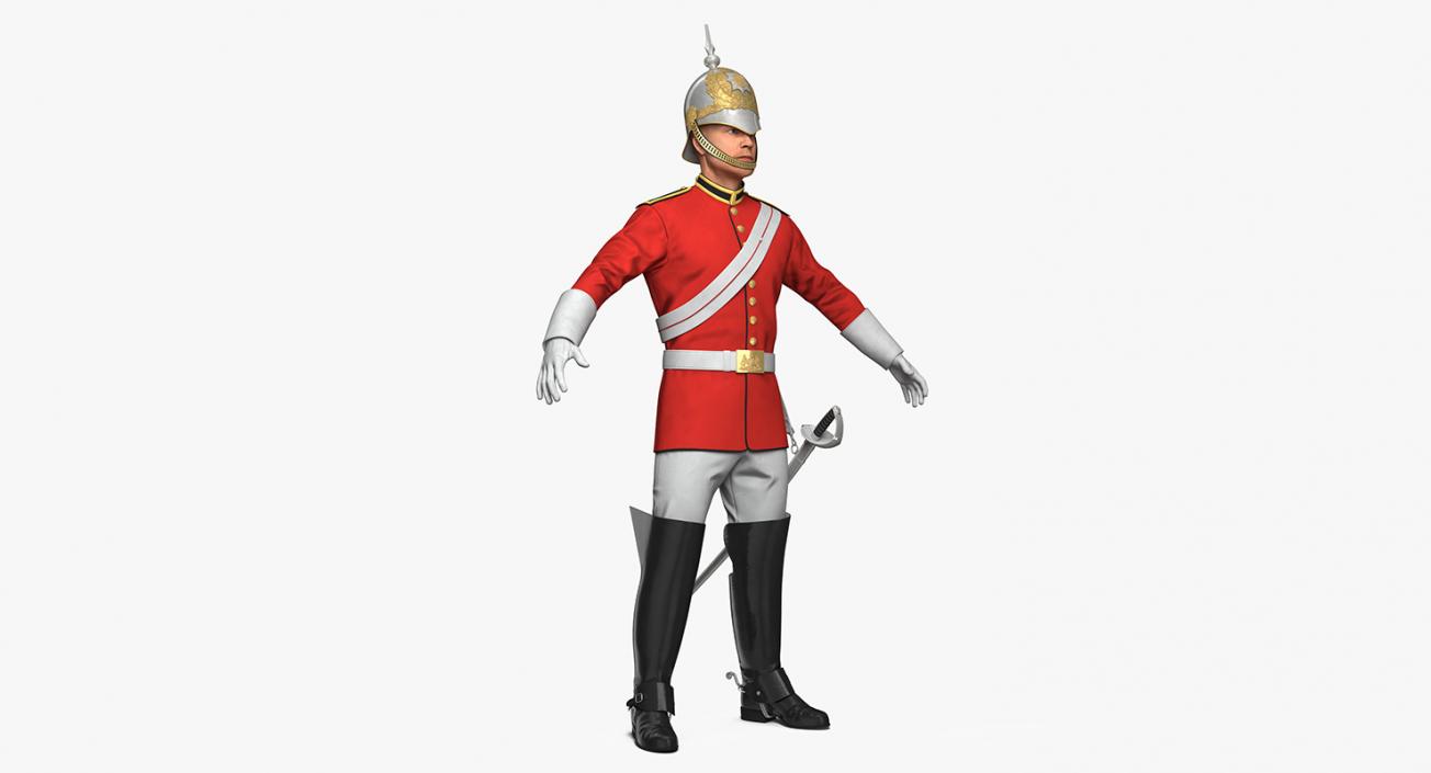 Queens Royal Soldier Lifeguards Cavalry 3D model