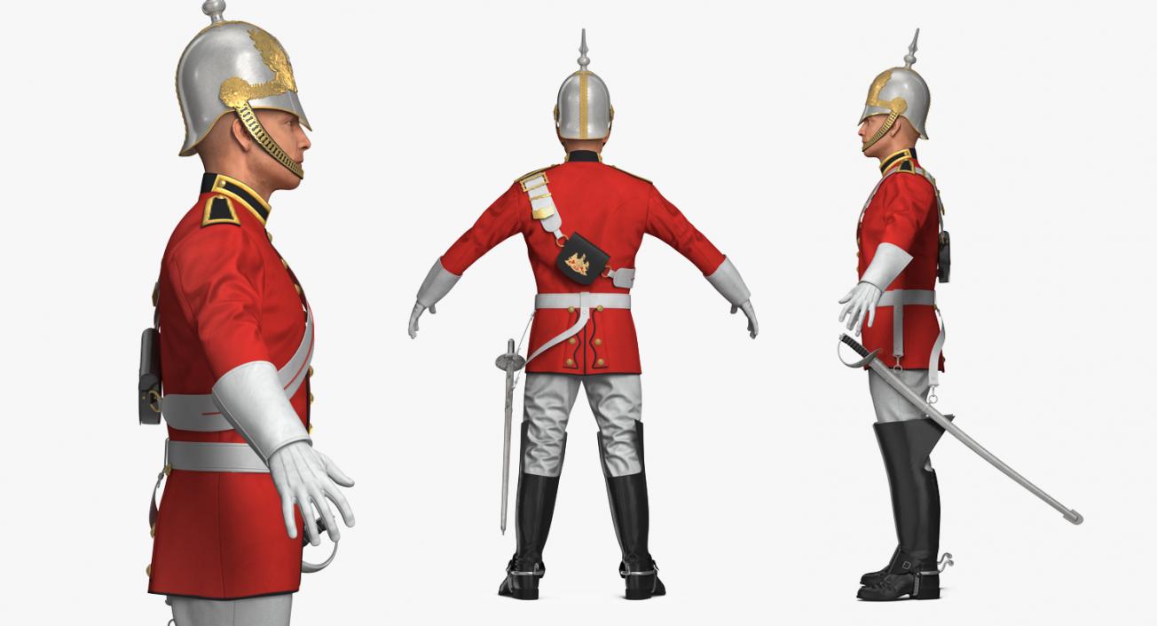 Queens Royal Soldier Lifeguards Cavalry 3D model