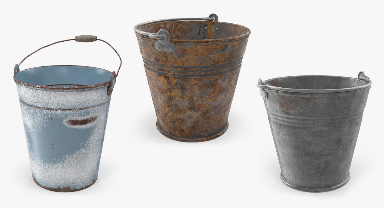 3D Buckets 3D Models Collection model