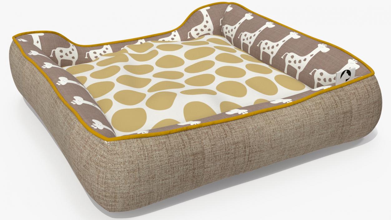 Bulldog Sleep in Pet Bed 3D model