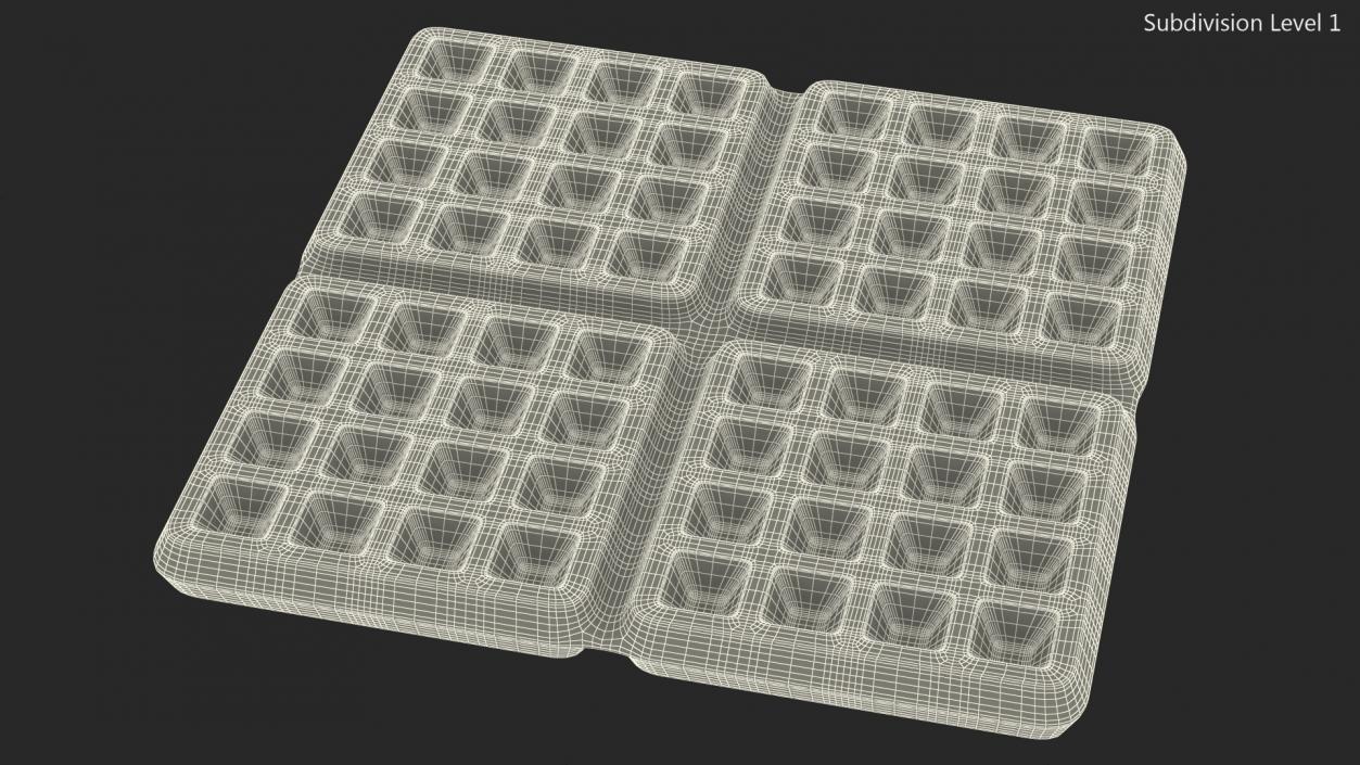 3D Square Waffle model