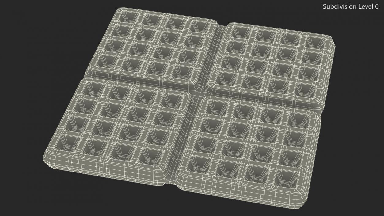 3D Square Waffle model