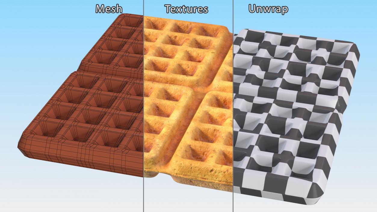 3D Square Waffle model