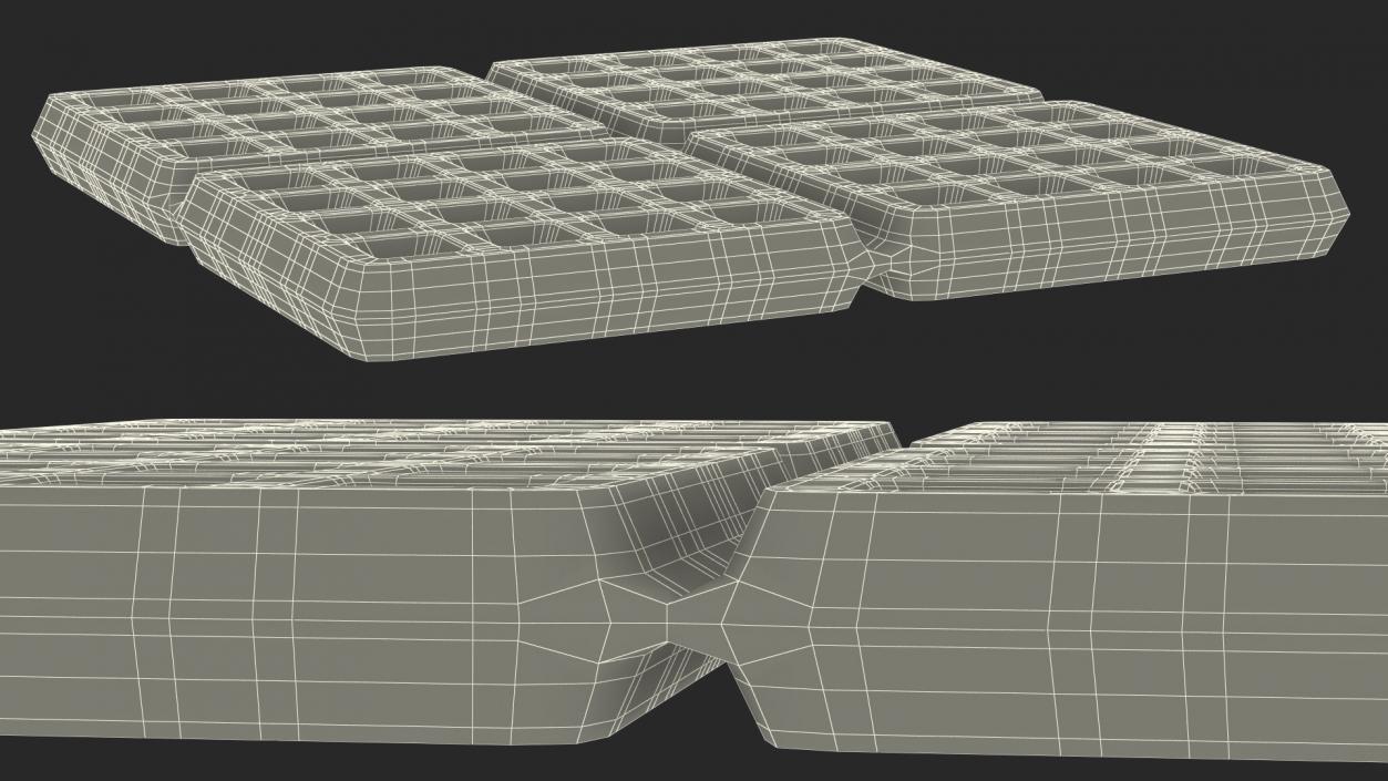 3D Square Waffle model