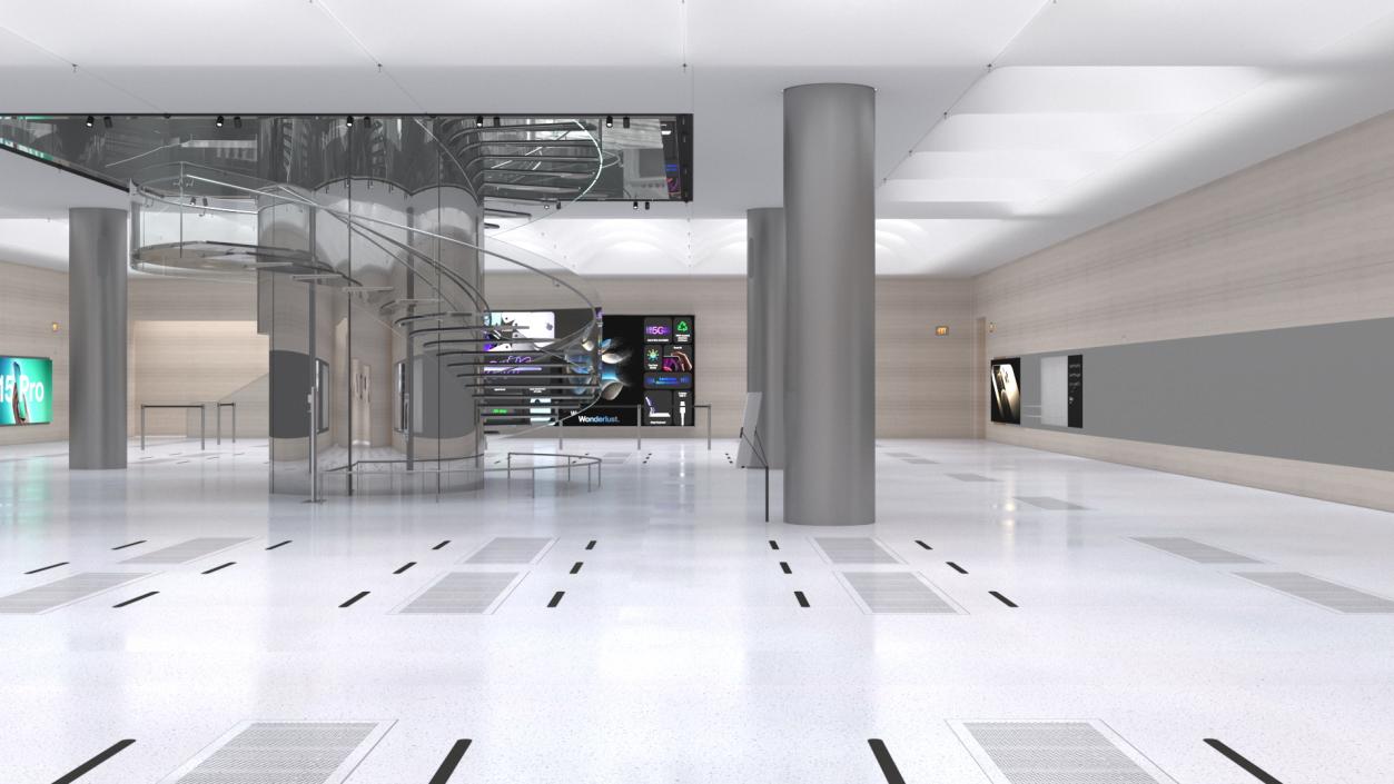 3D Empty Apple Store Space model