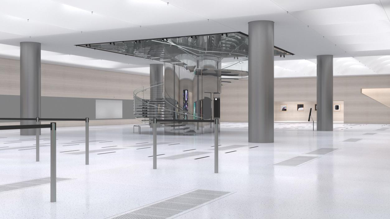 3D Empty Apple Store Space model