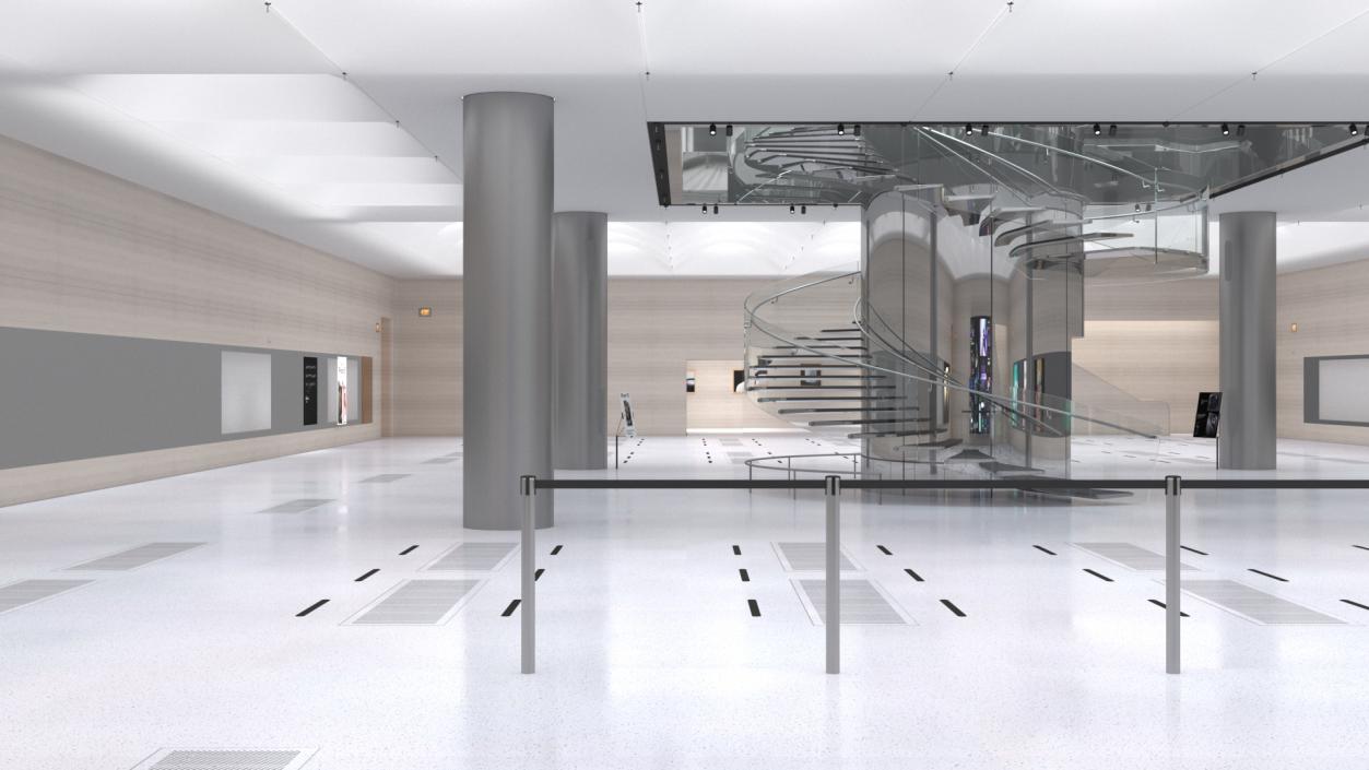 3D Empty Apple Store Space model