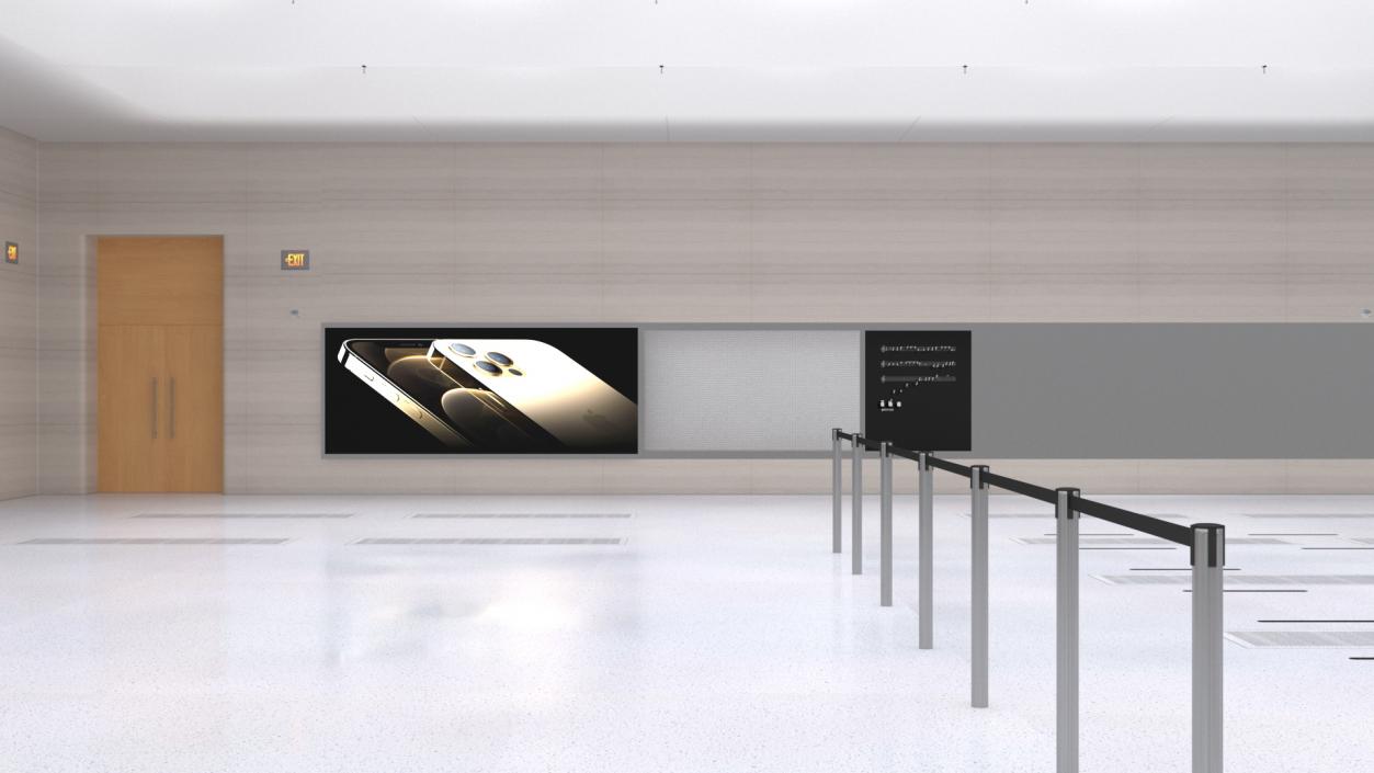 3D Empty Apple Store Space model