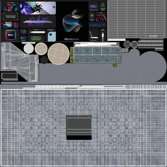 3D Empty Apple Store Space model