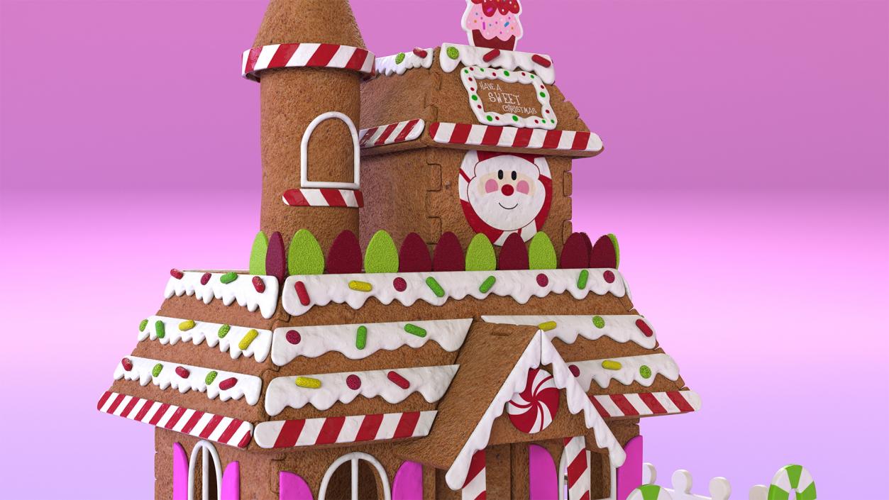 Christmas Gingerbread House 3D