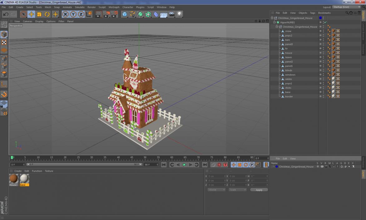 Christmas Gingerbread House 3D