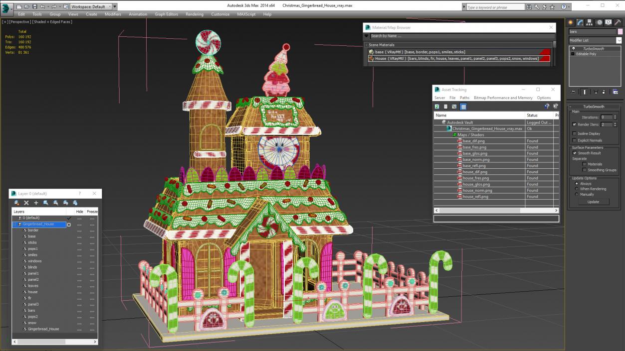 Christmas Gingerbread House 3D