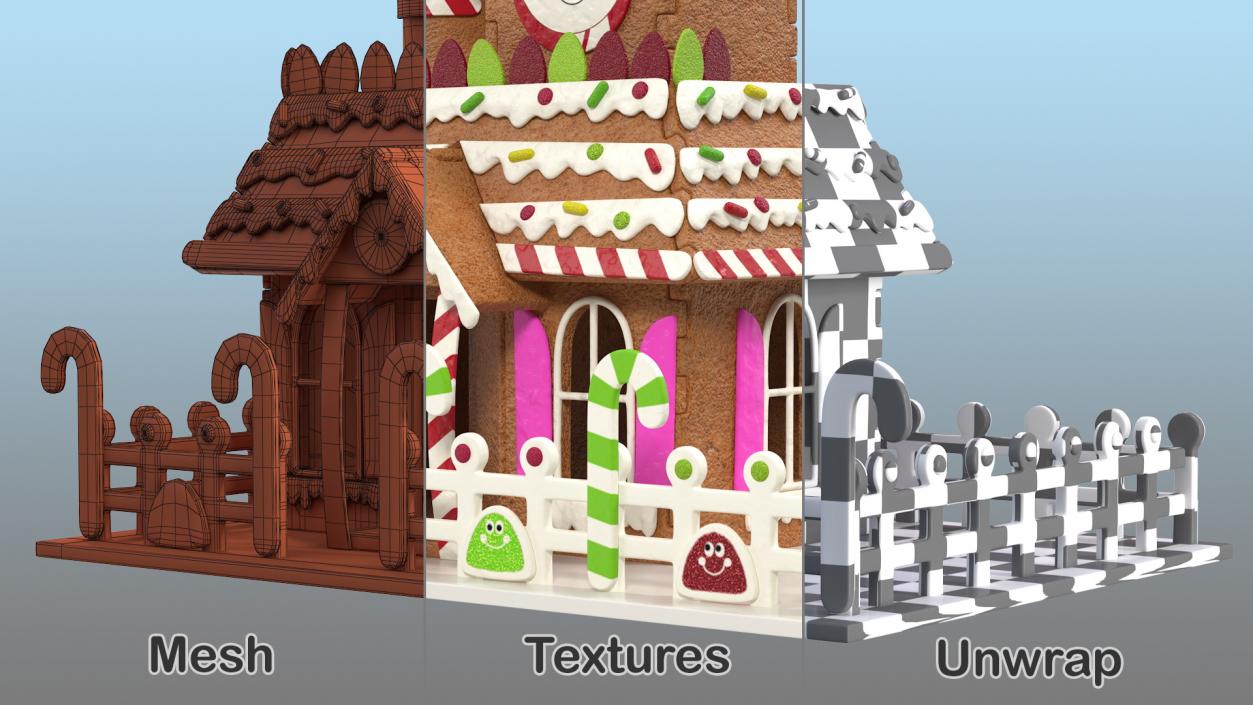 Christmas Gingerbread House 3D