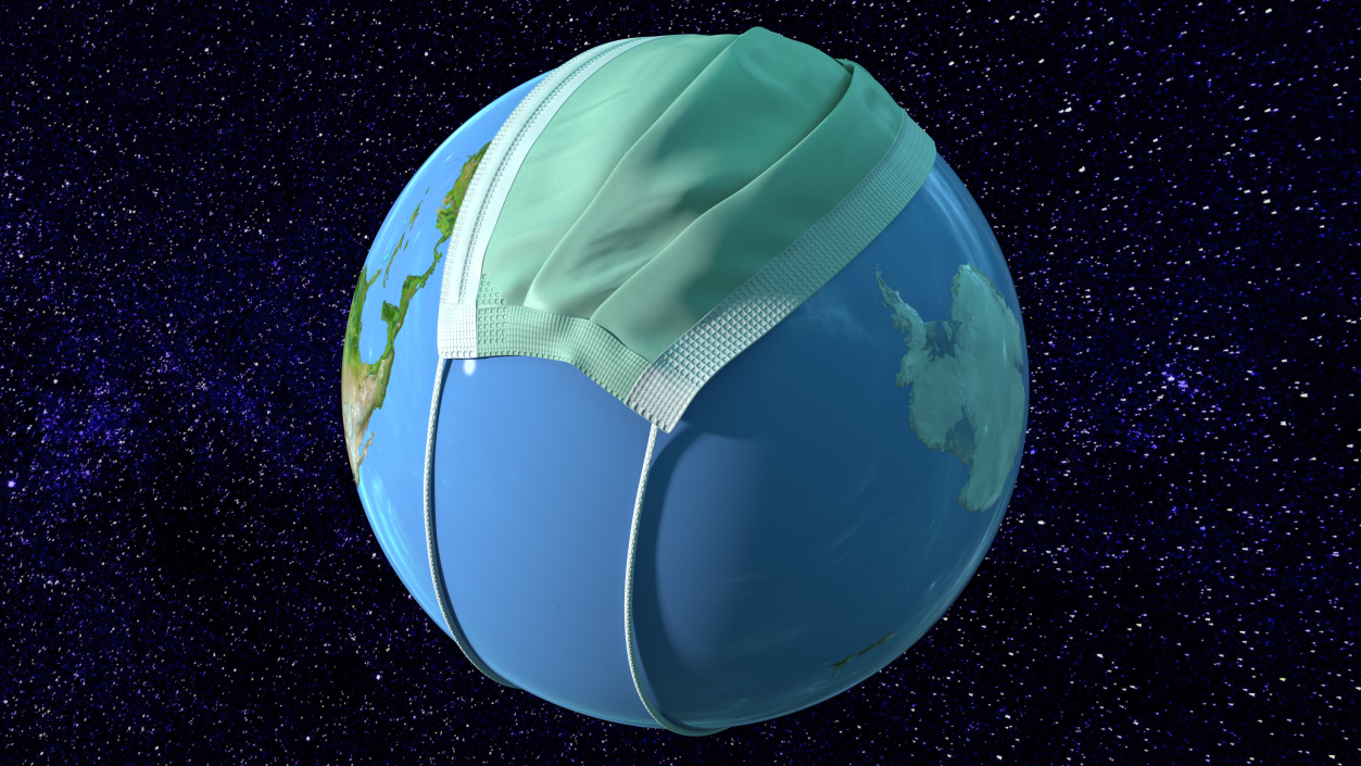 Earth Stylized with Mask 3D model