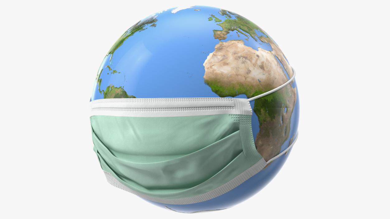 Earth Stylized with Mask 3D model