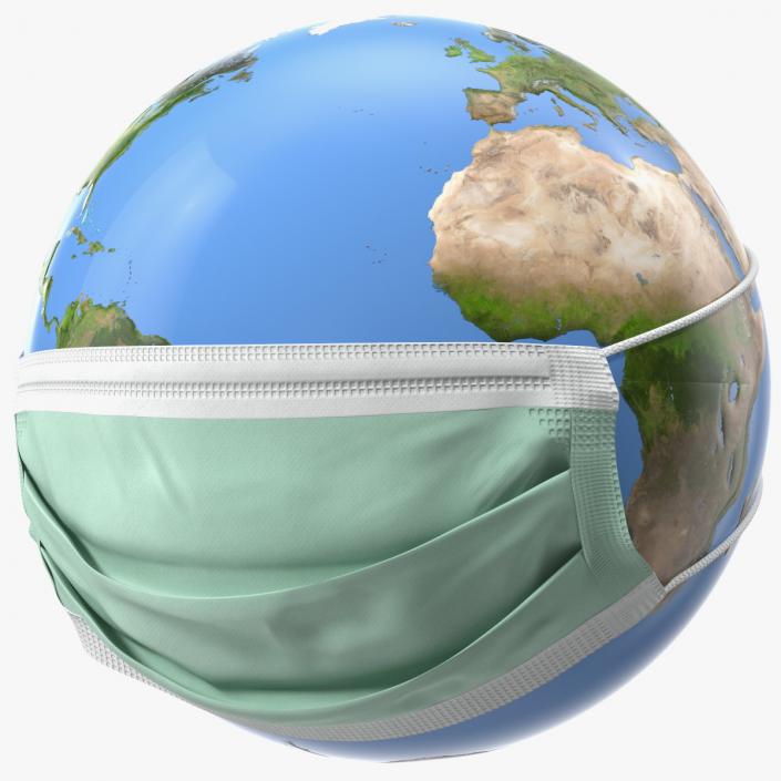 Earth Stylized with Mask 3D model