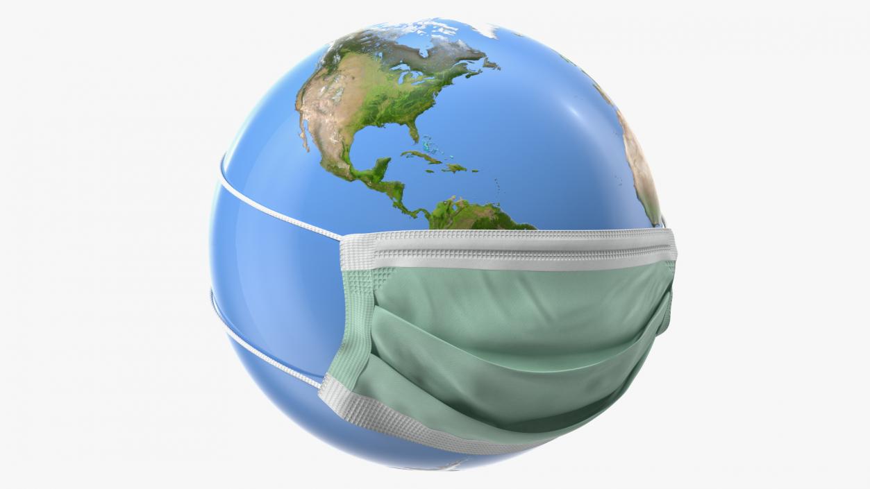 Earth Stylized with Mask 3D model