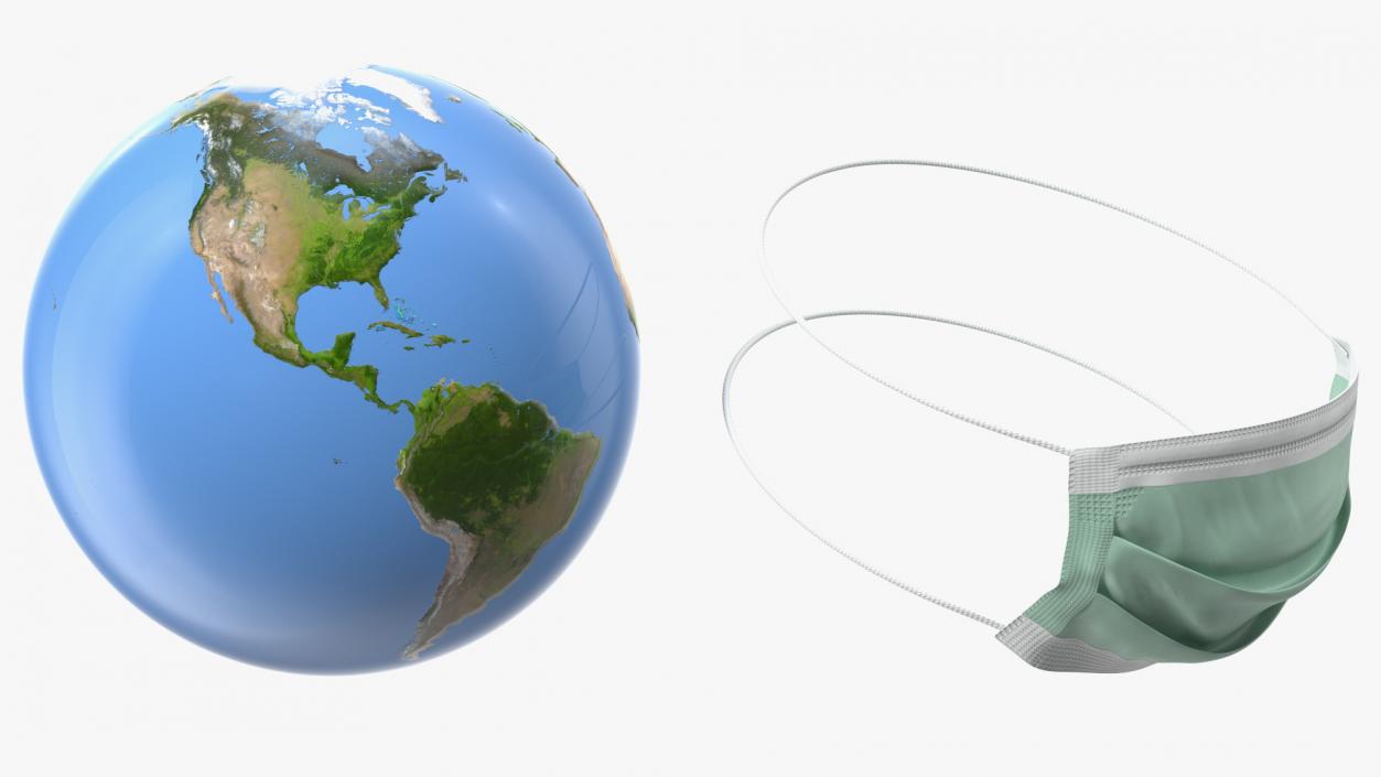 Earth Stylized with Mask 3D model