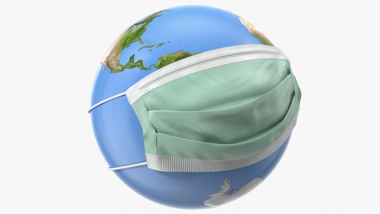 Earth Stylized with Mask 3D model