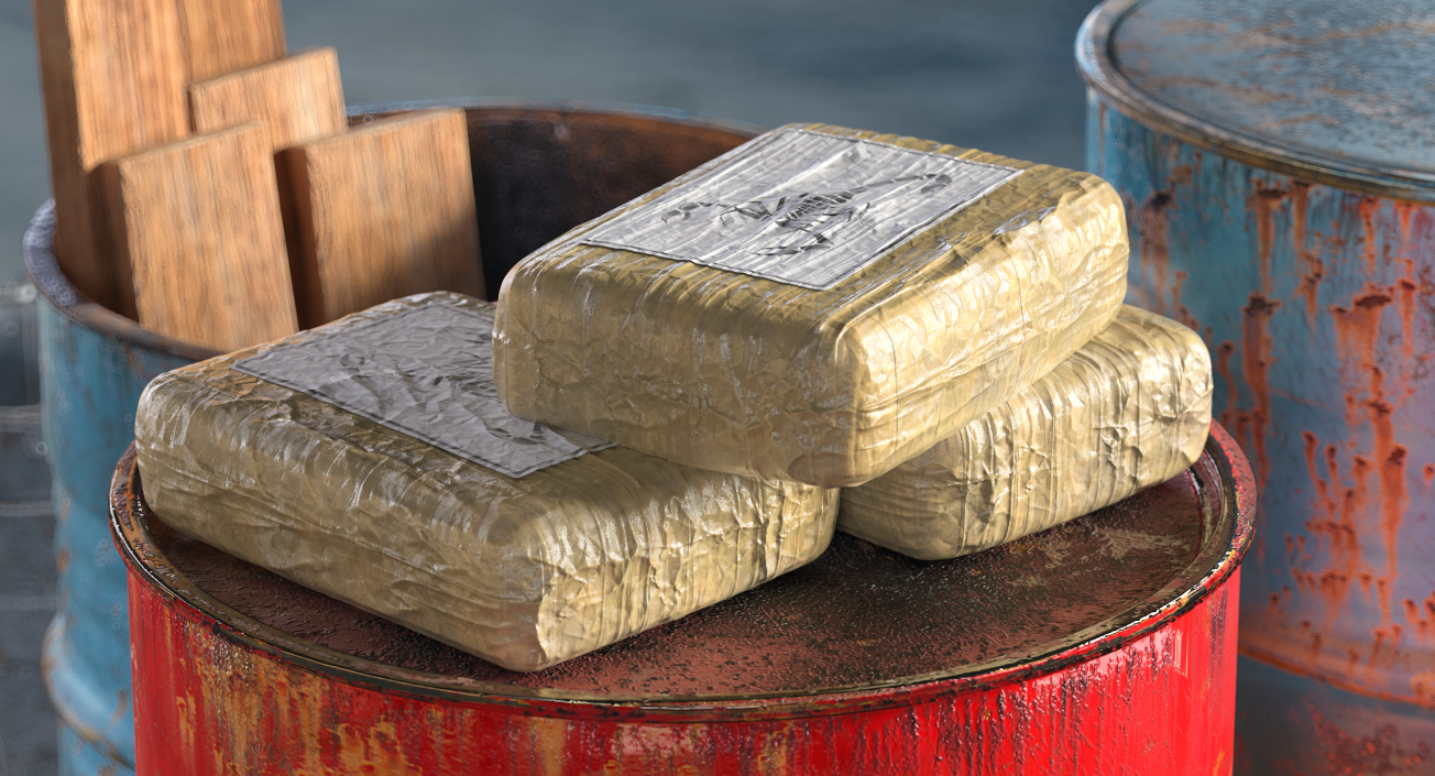 Cocaine Bricks 3D model