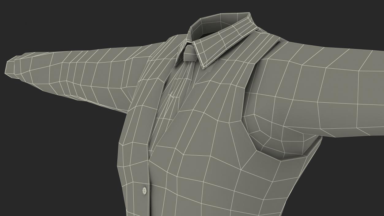 3D School Uniform Set model