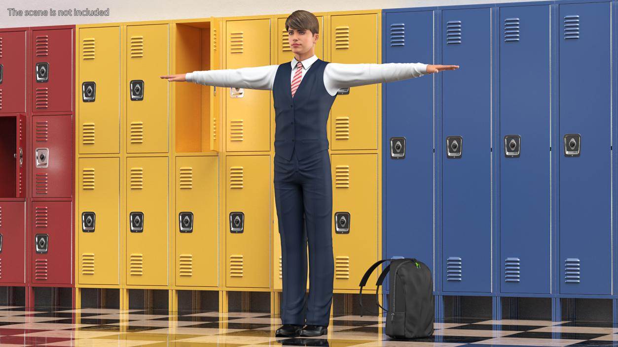 3D School Uniform Set model