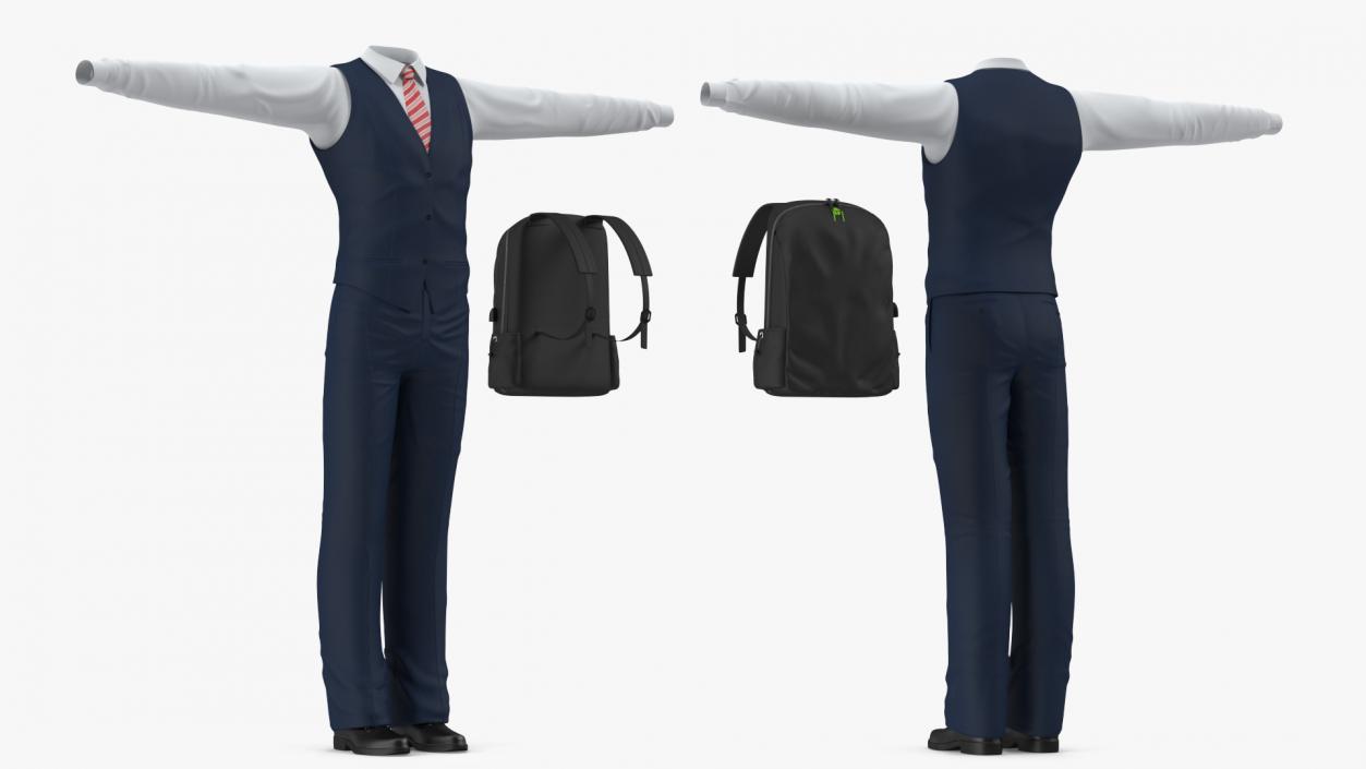 3D School Uniform Set model