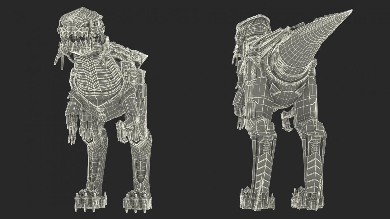 3D model Robotic Dinosaur Rigged 2