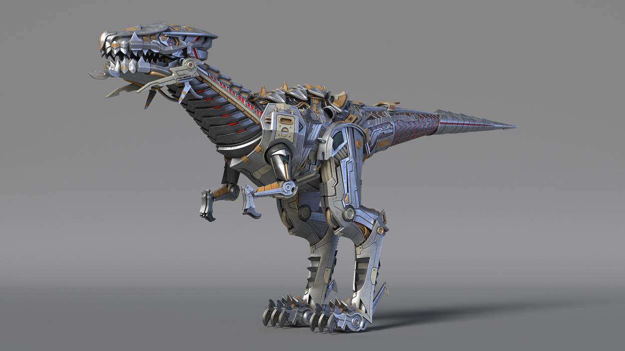 3D model Robotic Dinosaur Rigged 2