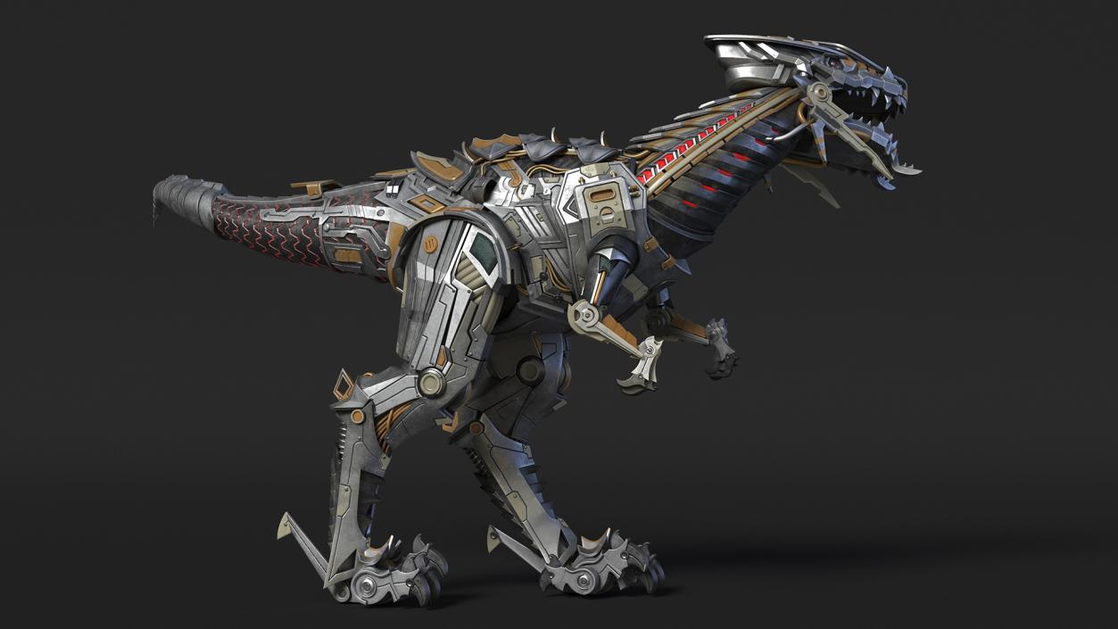 3D model Robotic Dinosaur Rigged 2