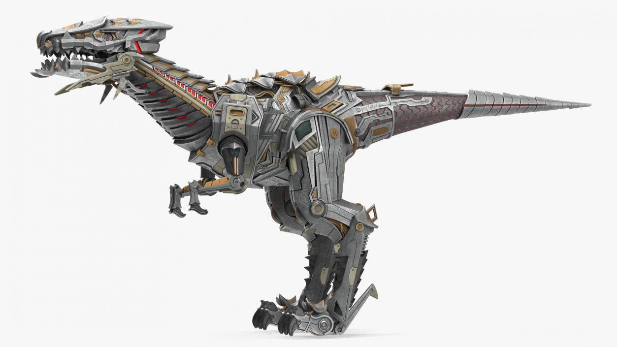 3D model Robotic Dinosaur Rigged 2