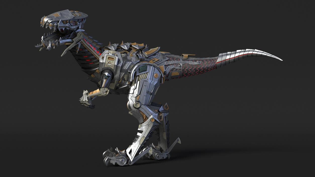 3D model Robotic Dinosaur Rigged 2