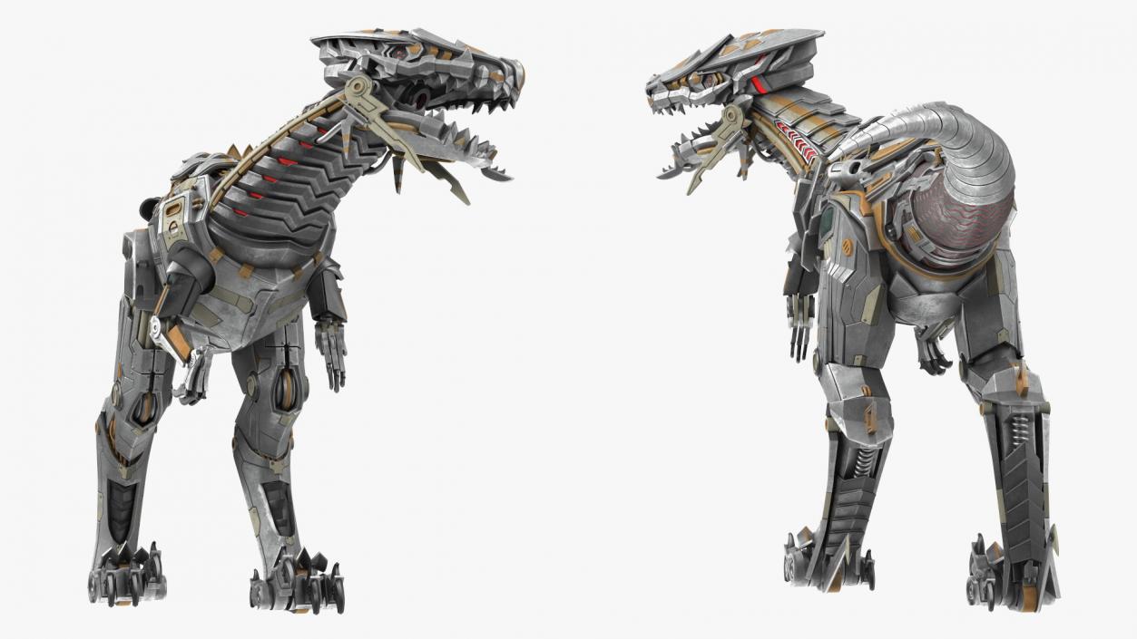 3D model Robotic Dinosaur Rigged 2