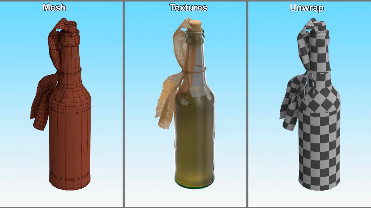 3D Molotov Cocktails Collection model