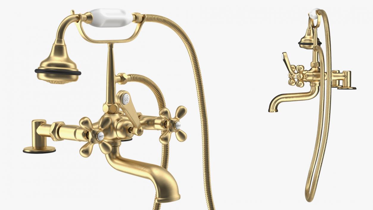 3D model Classic Shower Mixer Gold