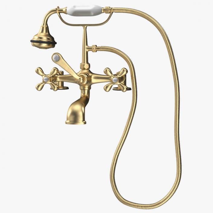 3D model Classic Shower Mixer Gold