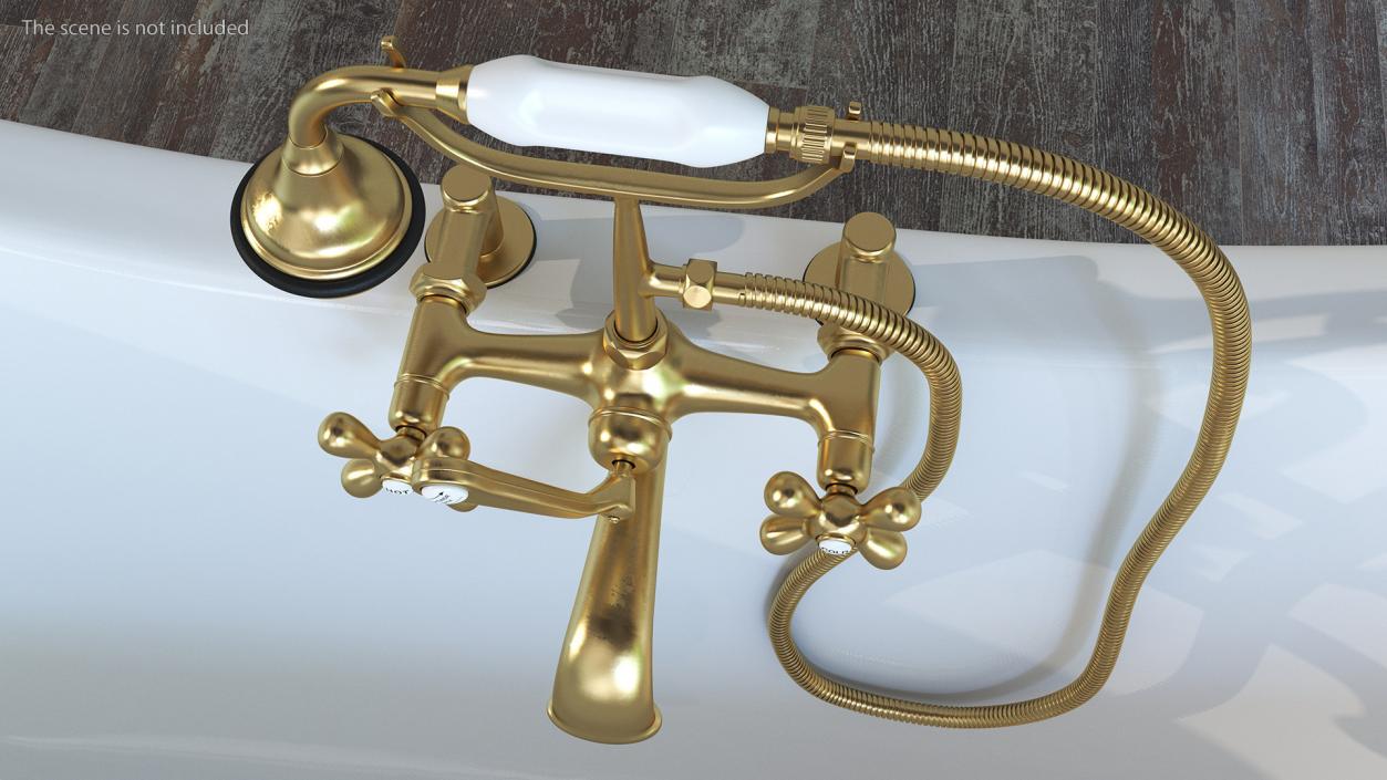 3D model Classic Shower Mixer Gold