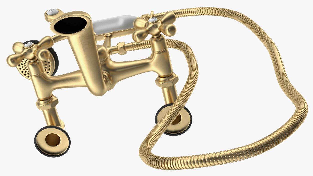 3D model Classic Shower Mixer Gold