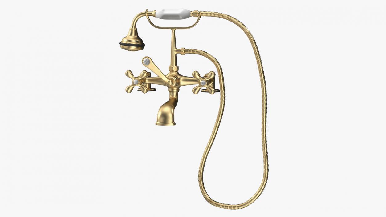 3D model Classic Shower Mixer Gold