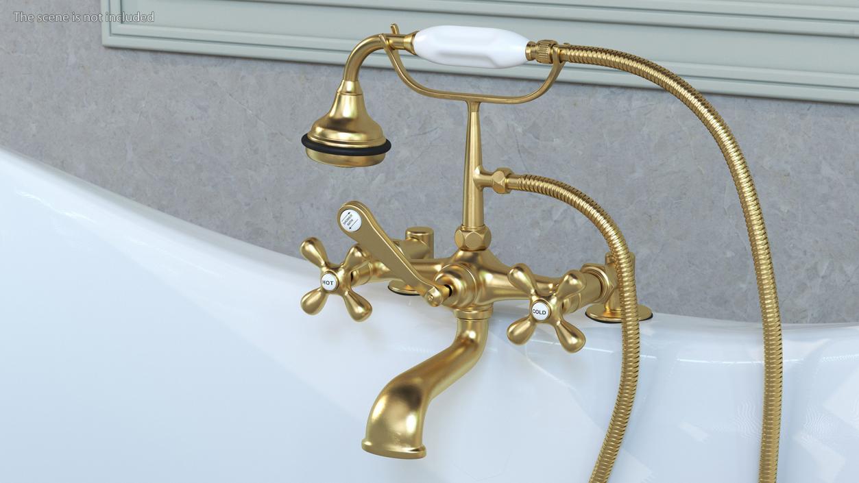 3D model Classic Shower Mixer Gold