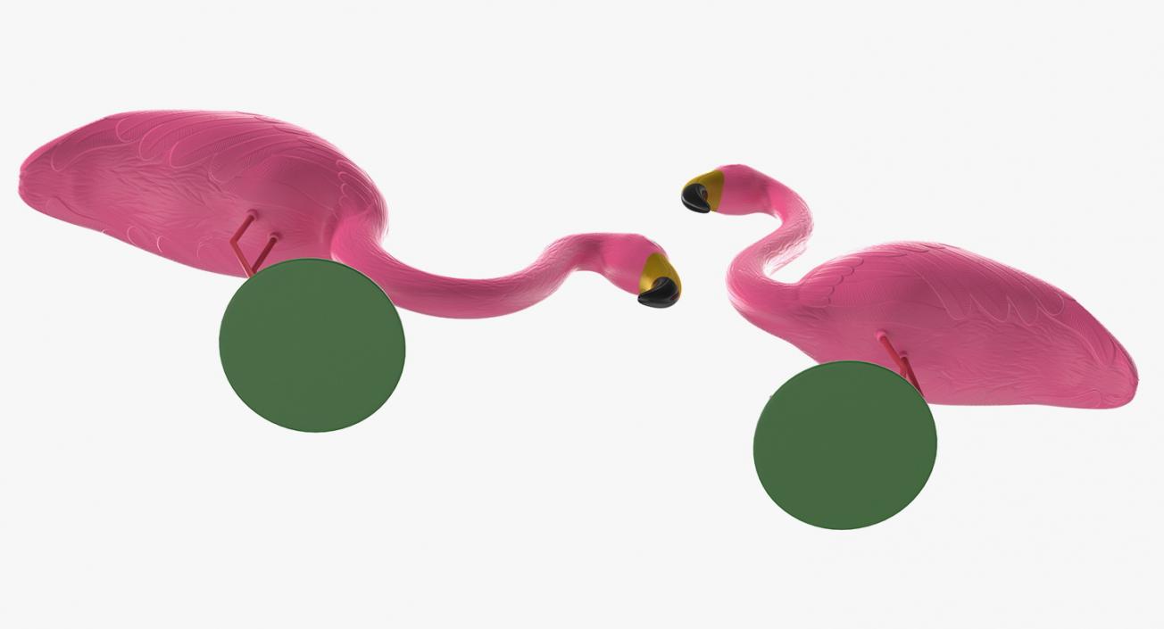 Pink Flamingo Lawn Decor 3D model