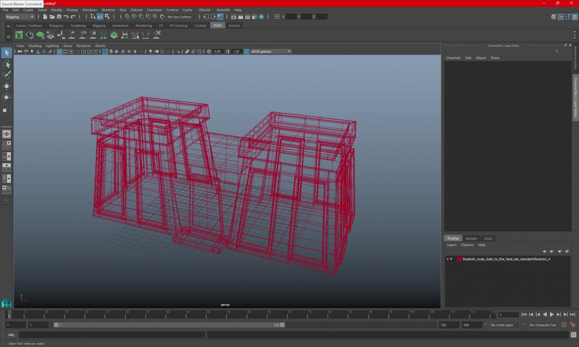 3D Realistic Arab Gate to the Yard