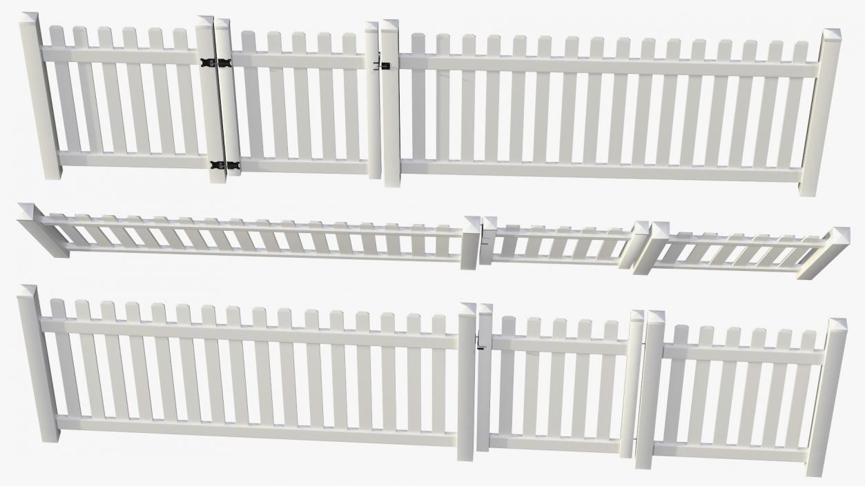 3D model Fence Sections Collection