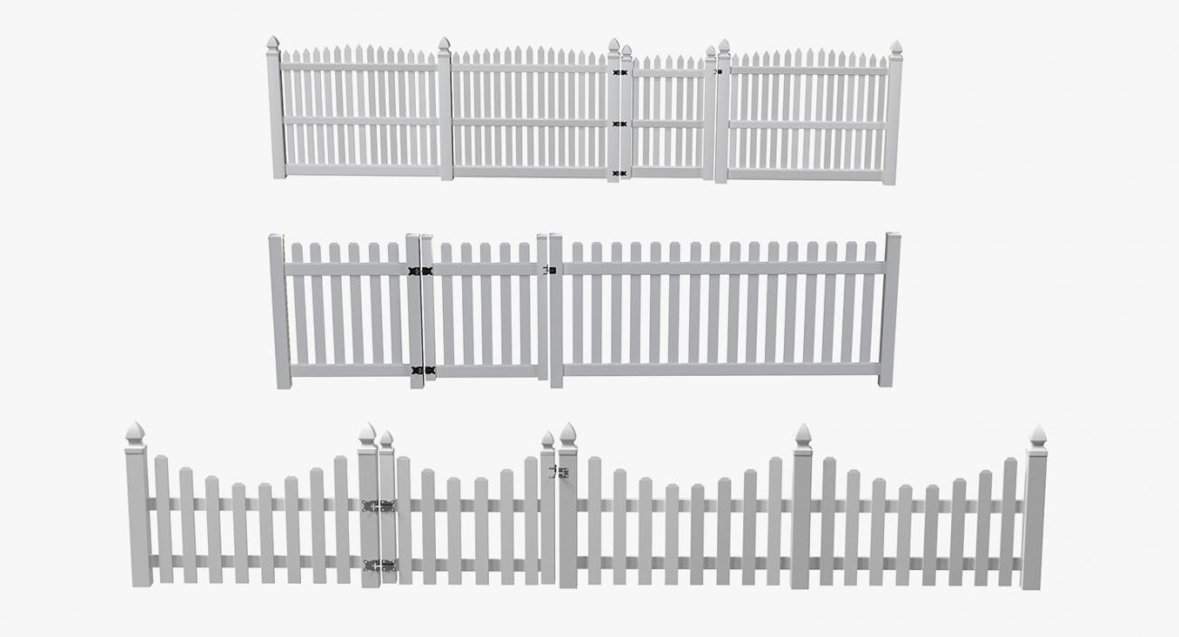 3D model Fence Sections Collection